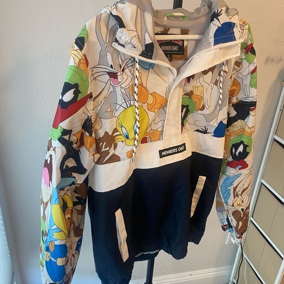 Limited Edition Members Only unisex Looney Tunes Collab Oversized Jacket KY2 - Picture 8 of 13